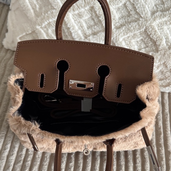 Jellycat Brown and Tan Plush birkin viral tiktok purse - Picture 3 of 6